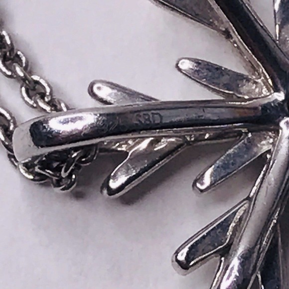 Sterling Silver Necklace Snowflake Charm CZ Rolo Chian 925 SBD 16-18" - Picture 7 of 10